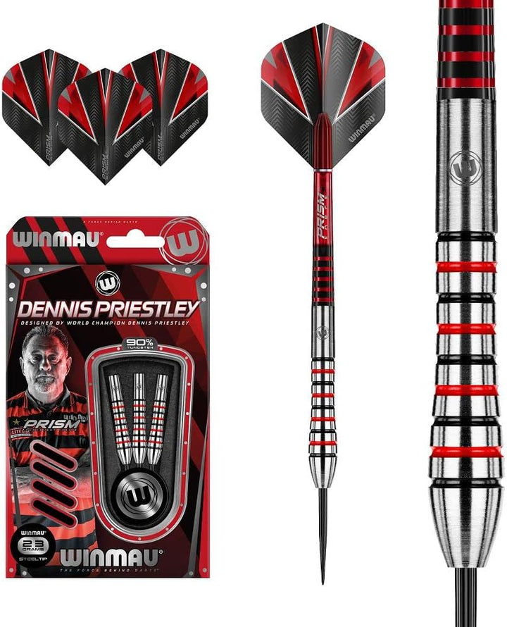 Winmau Dartscheibe! 539 Dennis Priestley 90% Tungsten Darts 23g, 23g