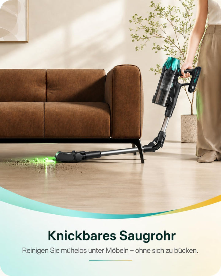 Vexilar V15Max Akku Staubsauger 60KPa mit Wischfunktion &amp; Knickrohr | 600W/65KPa Saugkraft, 60 Min L