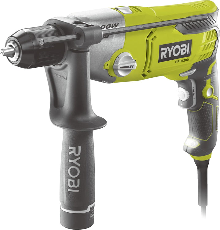 Ryobi RPD1200K 2-stufiger Schlagbohrer, 1200 W, 360 Grad Fall, 230 V, 1200 W
