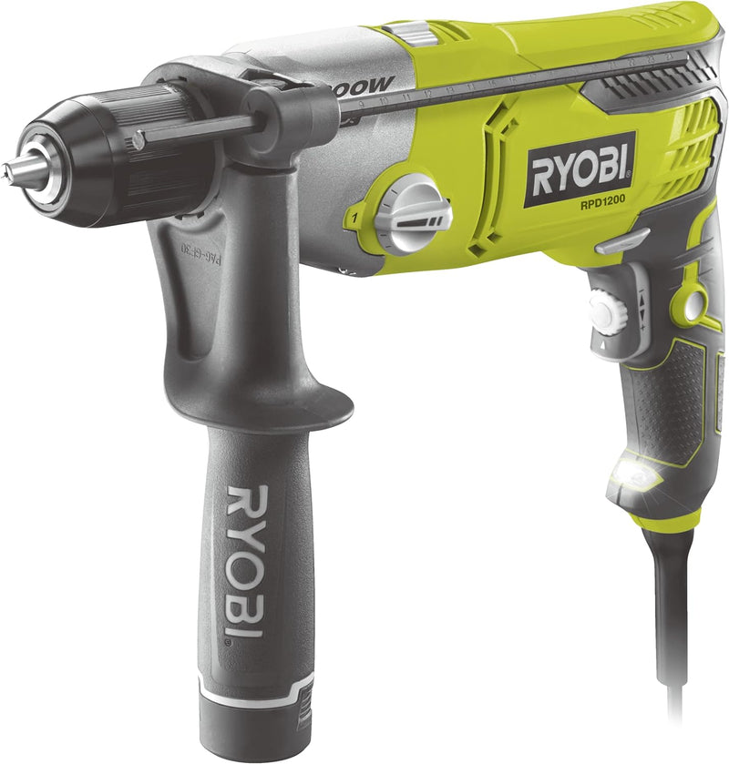 Ryobi RPD1200K 2-stufiger Schlagbohrer, 1200 W, 360 Grad Fall, 230 V, 1200 W