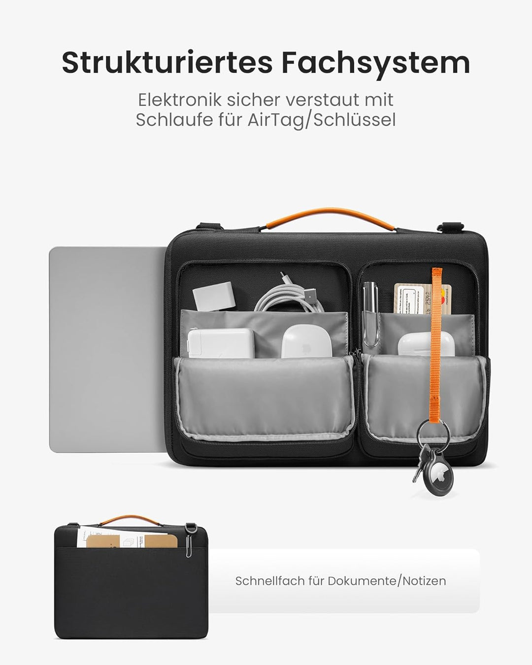 tomtoc 360° Tasche Hülle für 15-Zoll Neu MacBook Air M2 A2941 2023, 15" Microsoft Surface Laptop 5/4