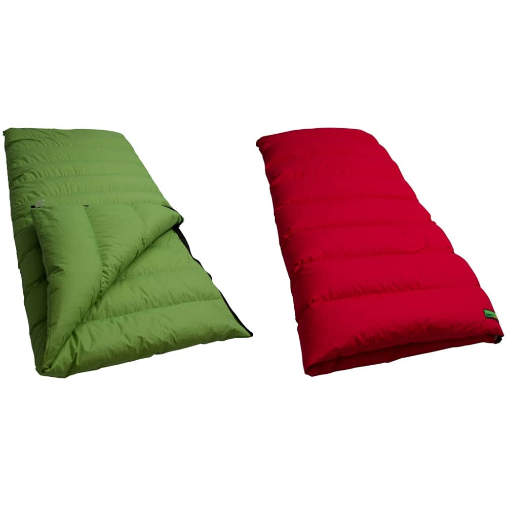 Lowland Outdoor Companion Summer Daunen Deckenschlafsack, Grün, 210x80 cm Bundle mit Deckenschlafsäc