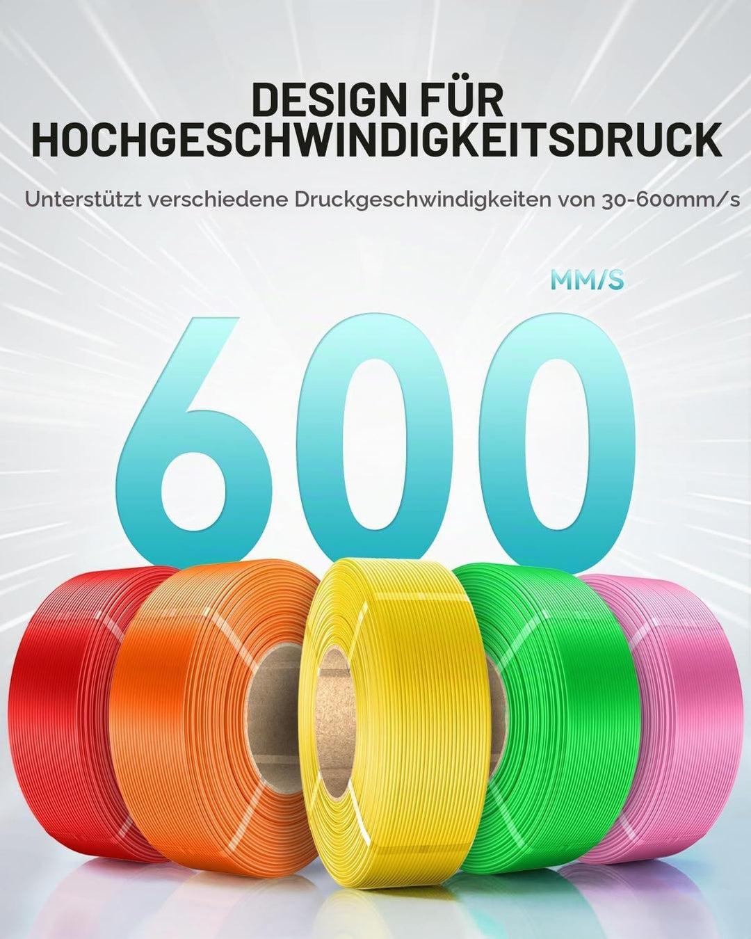 SUNLU Rapid PETG Filament Refill 1.75mm 4KG, 3D Drucker Filament PETG Matt Bündel, No-Spule PETG HF