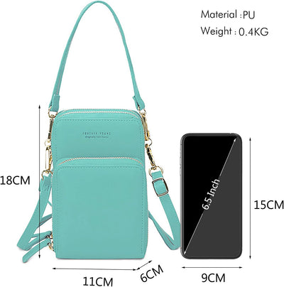 FANDARE Handy Umhängetasche Frauen Crossbody Tasche Schultertasche Damen Handy-Brieftasche Klein Han