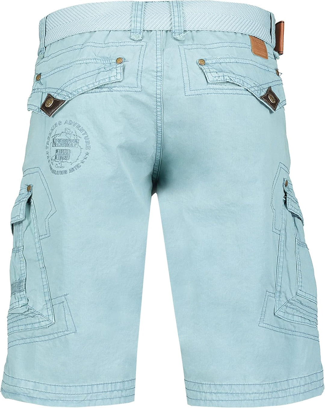 Geographical Norway Herren Cargo Short Sommer Bermuda Kurze Hose Shorts (XXL, Ski Blau)