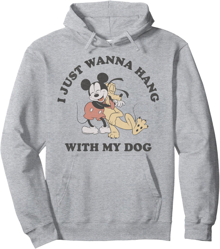 Disney Mickey And Friends I Just Wanna Hang With My Dog Pullover Hoodie