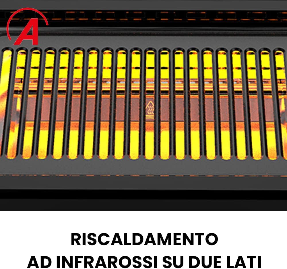 ARDES - ARGRILL01 Rauchfreier Elektrogrill GRILL AMO, BBQ, Rauchfrei, Infrarotheizung 1100 W, Tragba