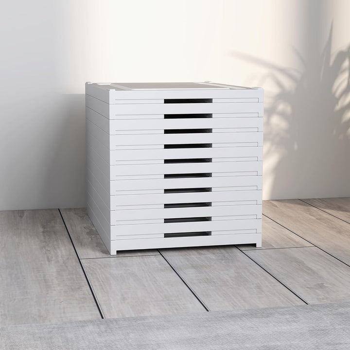 HOMCOM Schuhboxen 10 Stück Stapelbare und Faltbar Schuh-Organizer mit Transparenten Türen, Platzspar