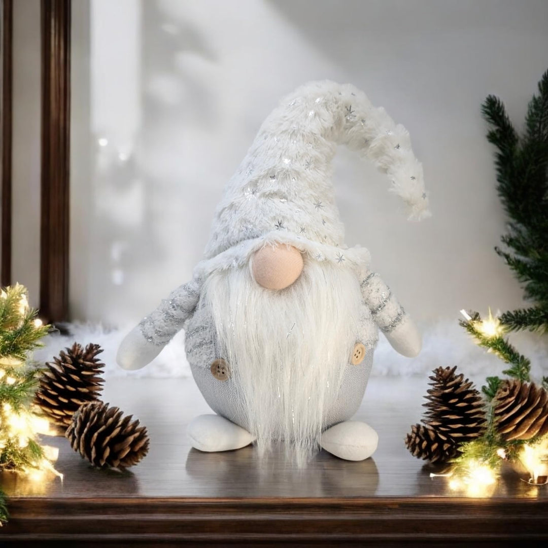 com-four® Premium Weihnachts-Wichtel Grösse L - Weihnachtsdekoration - winterliche Figur als Dekoauf