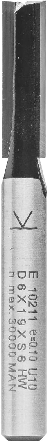 ENT 10211 Nutfräser HW, Schaft (S) 6 mm, Durchmesser (D) 6 mm, NL 19 mm, SL 32 mm, GL 55 mm D=6 / NL