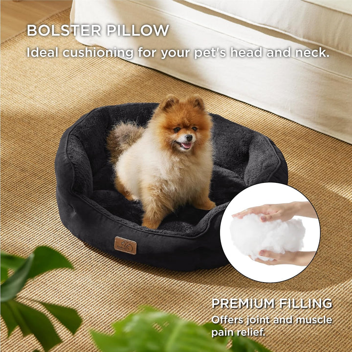 Bedsure Katzenbett waschbar Katzen Bettchen - 63x53x20cm Katzen Bett mit Zweiseitig Innenkissen Katz