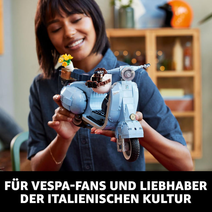LEGO 10298 Icons Vespa 125 Scooter, italienische Ikone, Modellbausatz, Dekorationsset für Erwachsene