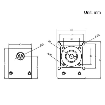 Befenybay Lineartisch-Aktuator mit 100 mm Länge und quadratischem Linearschienen-Kugelumlaufspindel