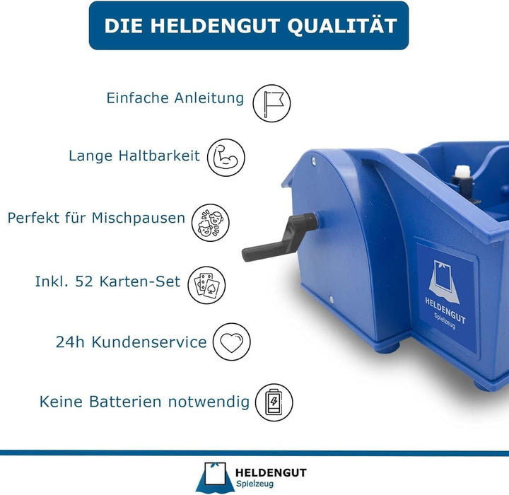 HELDENGUT geliebte Kartenmischmaschine Uno, Poker, Skip Bo & viele weitere Karten - Mischmaschine fü