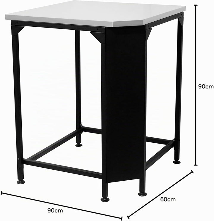 cozze Küchentische Outdoor-Küche, Edelstahl, Schwarz, B90 x T60 x H90 cm