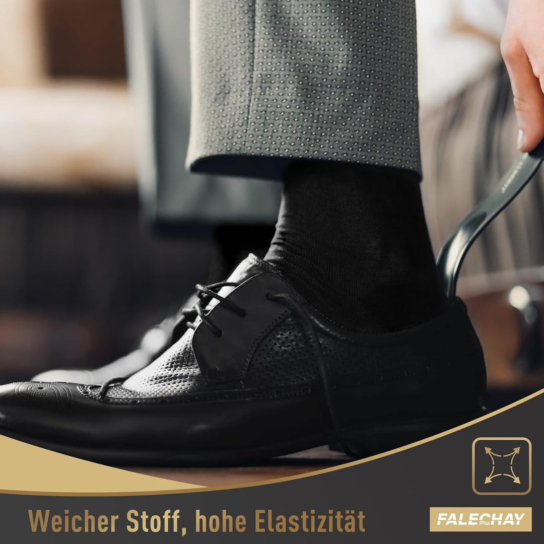 Falechay Herren Socken 12 Paar Sportsocken Classic Schwarz Atmungsaktive Baumwolle 43-46 Schwarz, 43