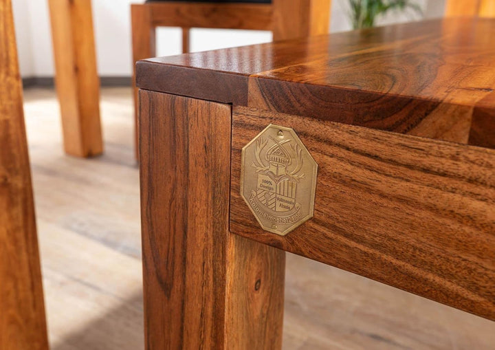MASSIVMOEBEL24.DE Akazie Massivmöbel Bank 80x35 Honig Holz massiv Möbel Oxford #11 80x35x45 cm (BxTx
