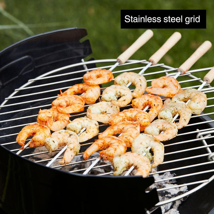 Barbecook Loewy 40 mini grill Holzkohlegrill BBQ mit Windschutz, Grillen für 4 Personen, schwarz, 40