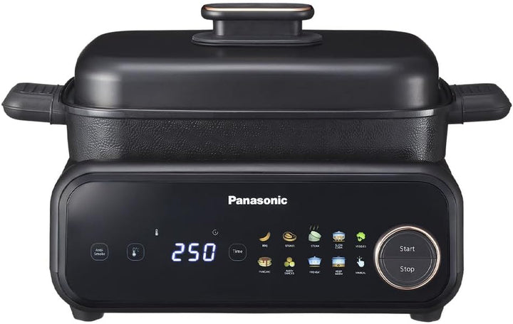 Panasonic NF-GM400KXE 4-in-1 Elektro-Multikocher, Elektro Tischgrill, Braten, Slow Cook, BBQ, Dämpfe