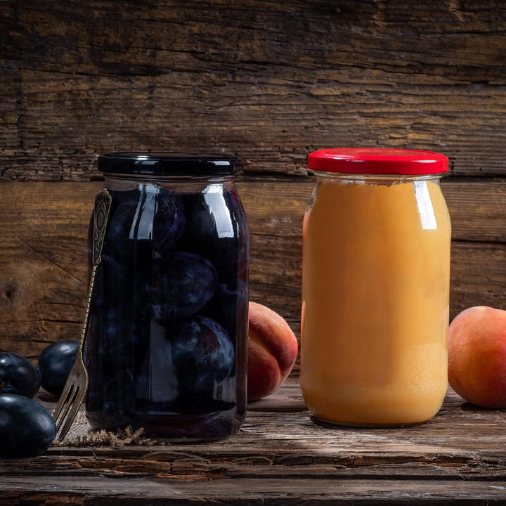 KADAX Einmachgläser 900ml TO82, Grosse Sturzgläser mit Schraubdeckel, Einkochgläser Fermentierglas f