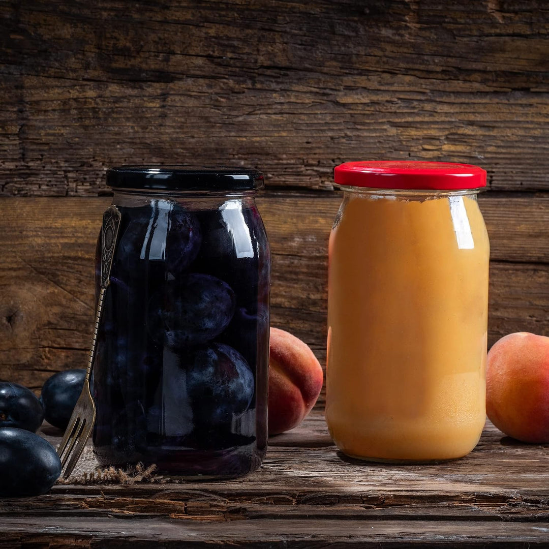 KADAX Einmachgläser 760ml TO82, Grosse Sturzgläser mit Schraubdeckel, Einkochgläser Fermentierglas f