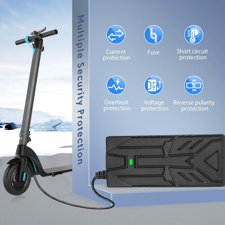 Ladegeräte für Scooter，42V 2A E Scooter Ladegeräte，Hoverboard Ladekabel，18V-36V Universal Elektrorol