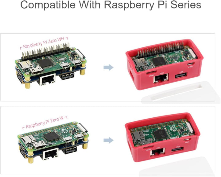 IBest Ethernet/USB HUB HAT B with Box for Raspberry Pi Zero/Zero W/2 W/Zero WH/2 WH,Ethernet USB HUB
