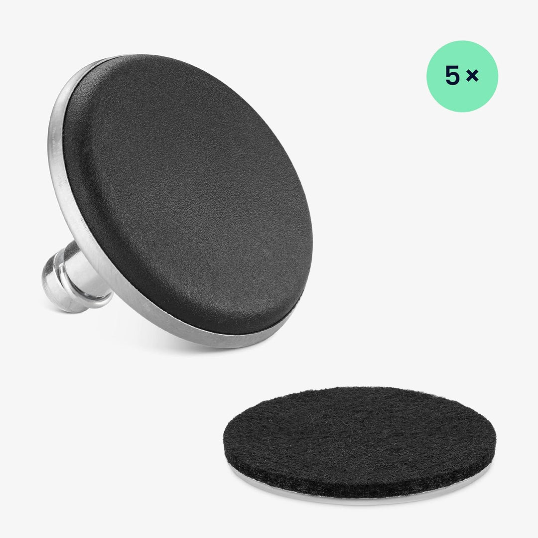 kwmobile Bürostuhl Gleiter 5er Set - Bodengleiter für Schreibtischstuhl 11mm x 22mm - Drehstuhl Füss