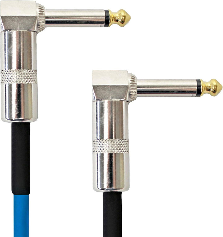 keepdrum 3x GC028 Patchkabel Klinke Winkelstecker 60cm 3 Farben 3x 60cm Mix, 3x 60cm Mix