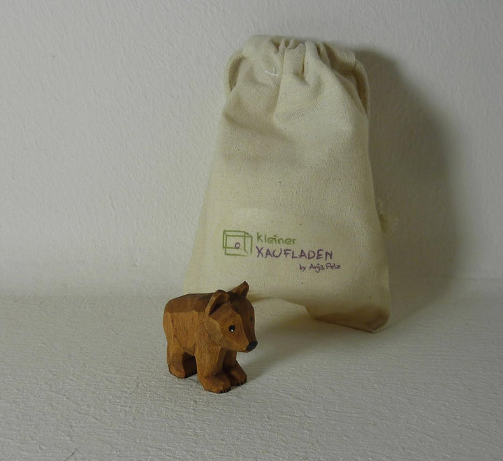 Lotte Sievers-Hahn Bär klein 3,5 cm mit Baumwollbeutel Krippenfigur