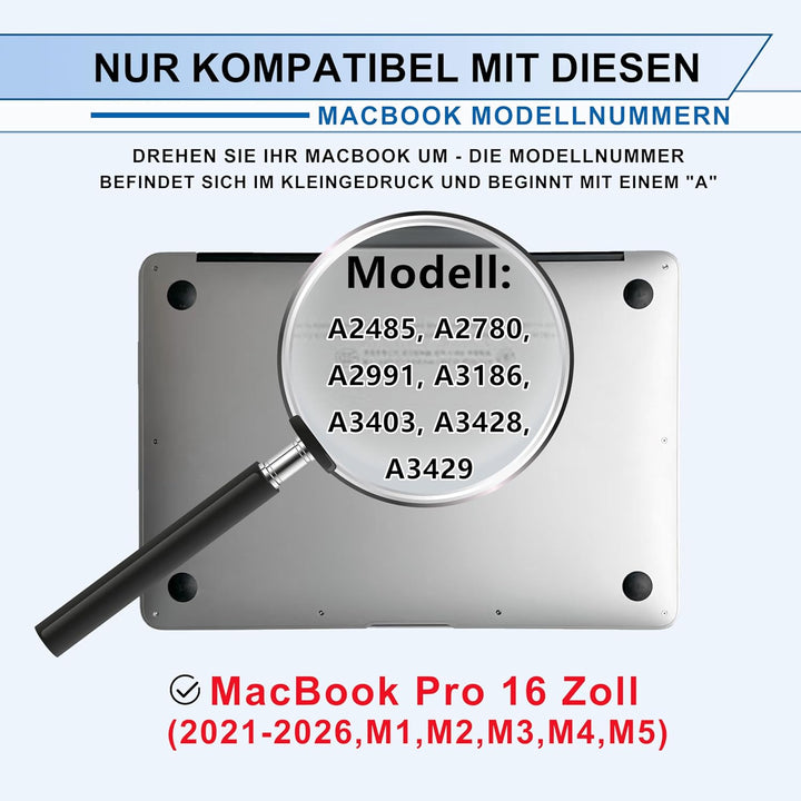 Magnetischer Blickschutzfolie für Macbook Pro 16 Zoll (2021–2026, M1, M2, M3, M4, M5, Pro, Max), Abn