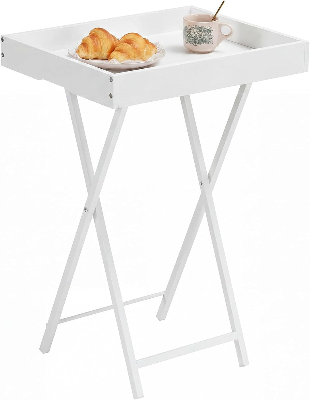 HOOBRO Beistelltisch, Klappbarer Nachttisch, Couchtisch, Faltbarer TV-Tablett zum Essen, Snack-Abend