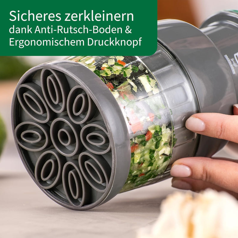 Chefkoch Gemüseschneider 2-teilig – Multihacker zum Zerkleinern von Zwiebeln, Gemüse, Kräuter & Co.