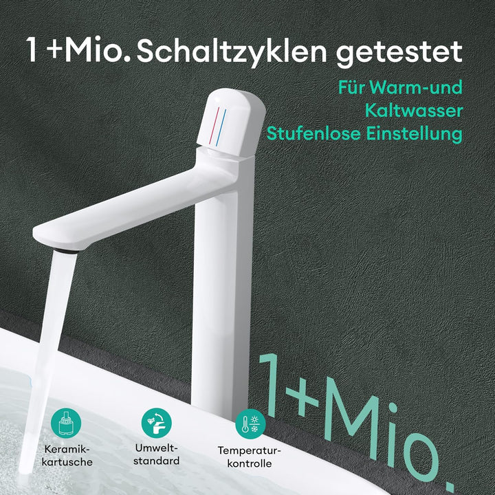 Mai & Mai Wasserhahn Bad Waschtischarmatur Einhebelmischer Mischbatterie Bad Armatur Badezimmer aus