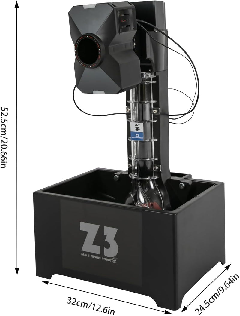 36W Tischtennismaschine mit Netz Automatischer Tischtennis-Werfer mit Fernbedienung 100 ABS-Bälle 35