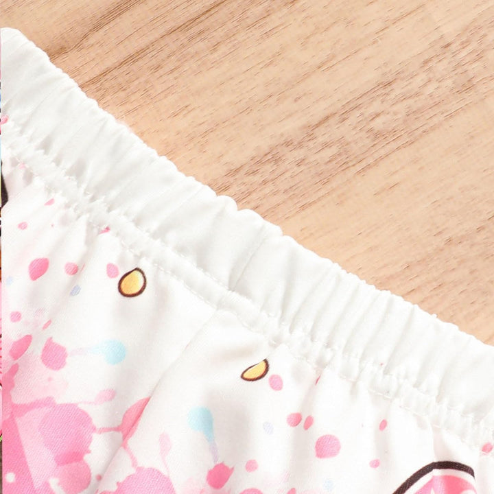 Kleinkind Baby Mädchen Outfits Top mit Hasenmotiv Geblümte Weste Hose 6-9 Monate Weiss, 6-9 Monate W