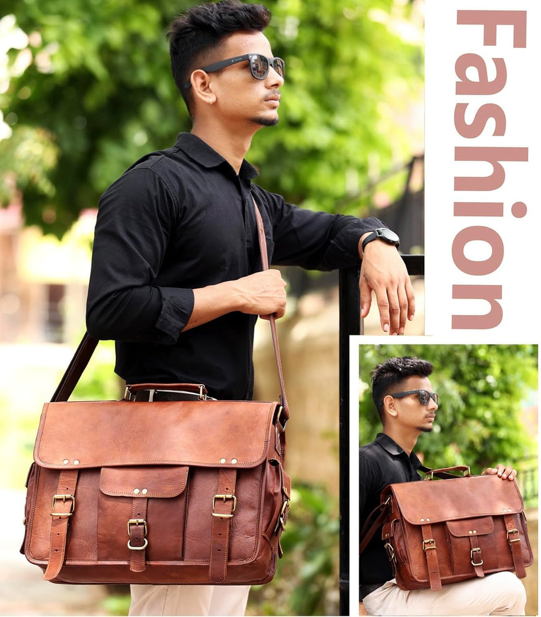 Alaska exports Leder-Laptoptasche | Leder-Kuriertasche für Damen und Herren | Aktentaschen für Herre