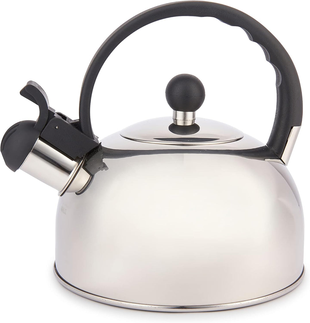 La Cafetiere Edelstahl-Wasserkocher 1,3 Liter mit Pfeiffunktion, Silber, Silber