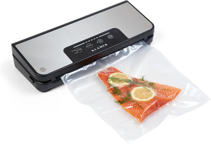 KLAMER Vakuumierer Classic Pro 80 - Vakuumiergerät für trockene oder feuchte Lebensmittel und Sous V