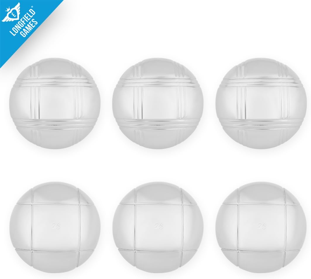 Engelhart - 010205 - Triplett Boule Kugeln Set - in einem schönen Holzkoffer, 2 Spieler: 2 x 3