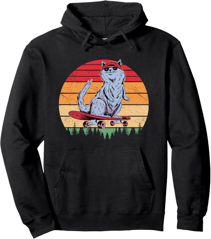 Skater, Skateboard, Skateboard, Skateboarder Pullover Hoodie