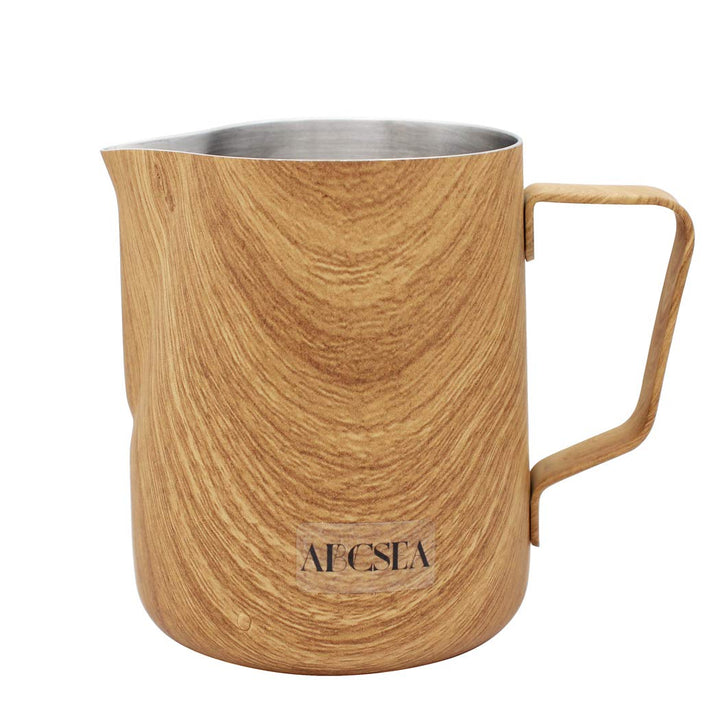 Abcsea 1 Stück Milchschaumkrug, Pitcher Krug Edelstahl, Schaumbecher für Kaffee und Latte Art, Schäu