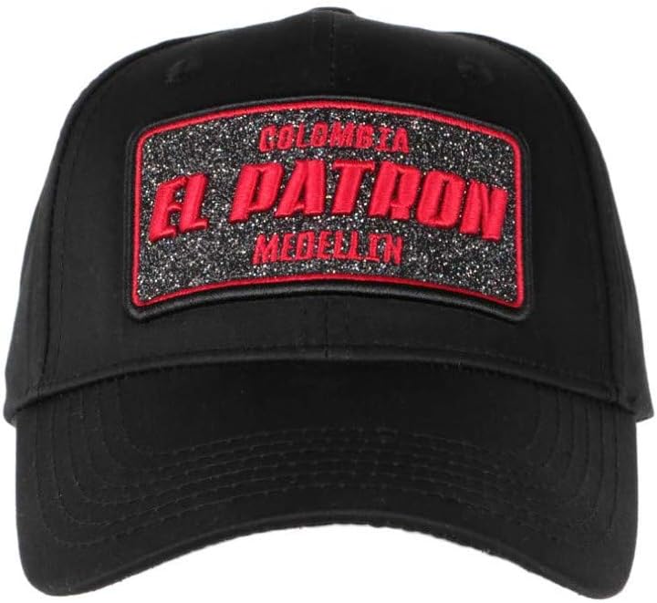 Kappe El Patron Schwarz und Rot Strass Medellin Colombia Baseball - Unisex