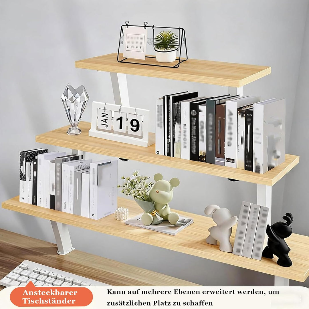 Klemmbares Schreibtisch Organizer Regal 60x20cm, Adjustable Desk Shelf Clamp mit Klemme TischverläNg