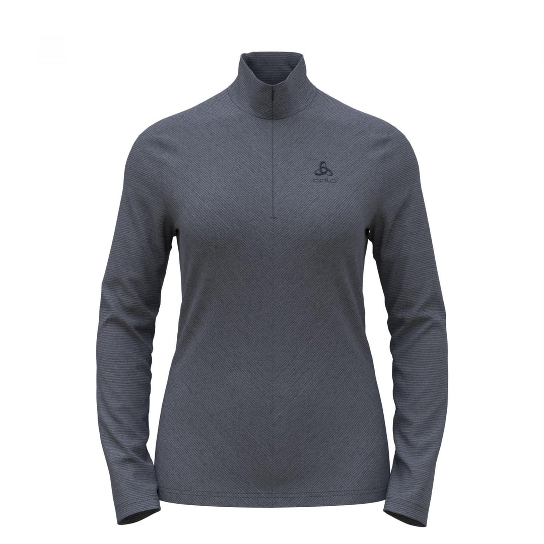 Odlo Damen Midlayer 1/2 Zip Roy Pullover S Folkstone Gray - India Ink, S Folkstone Gray - India Ink