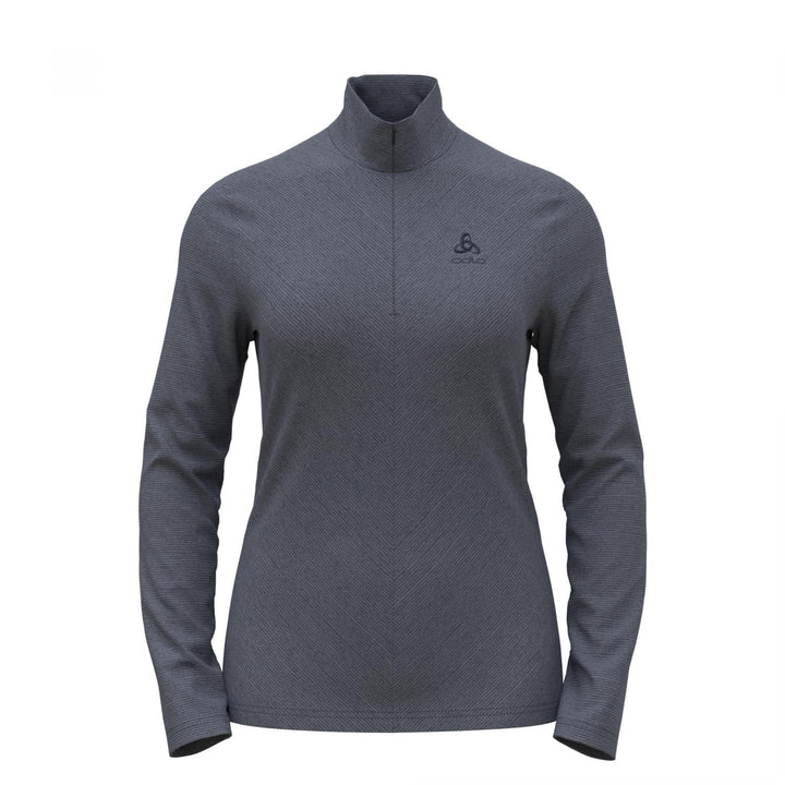 Odlo Damen Midlayer 1/2 Zip Roy Pullover S Folkstone Gray - India Ink, S Folkstone Gray - India Ink