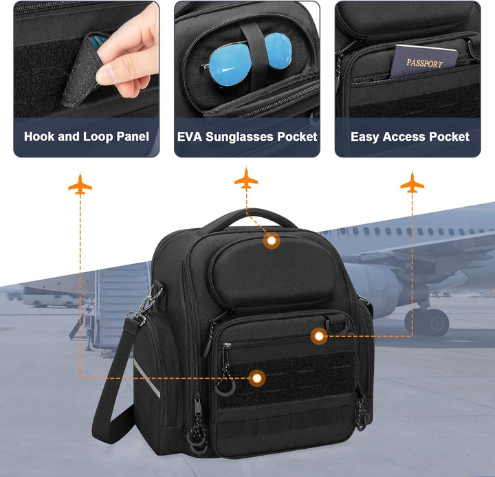 Damero Pilotenkoffer für Kopfhörer, Kopfhörer Tasche für Flieger, Grossraum-kopfhörer Case für Pilot