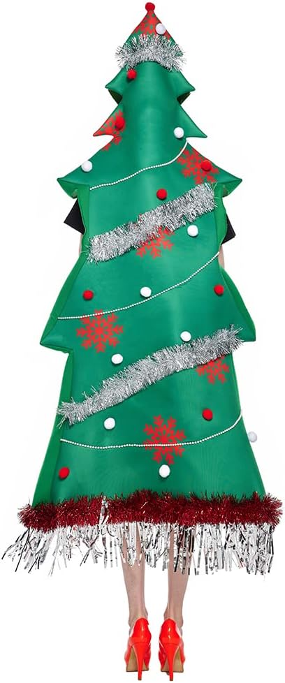 EraSpooky Weihnachtsbaum Kostüm für Erwachsene Unisex Weihnachtsfeier Kostüm
