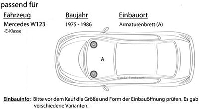 Lautsprecher Boxen Kenwood KFC-S1056-10cm Koax Auto Einbauzubehör - Einbauset für Mercedes W123 Fron