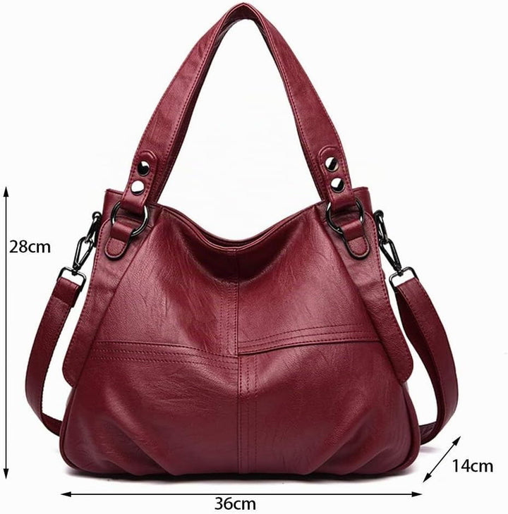 Sacmill Damen Handtasche Grosse Leder Damenhandtasche Umhängetaschen Designer Schultertasche Hobo Ta